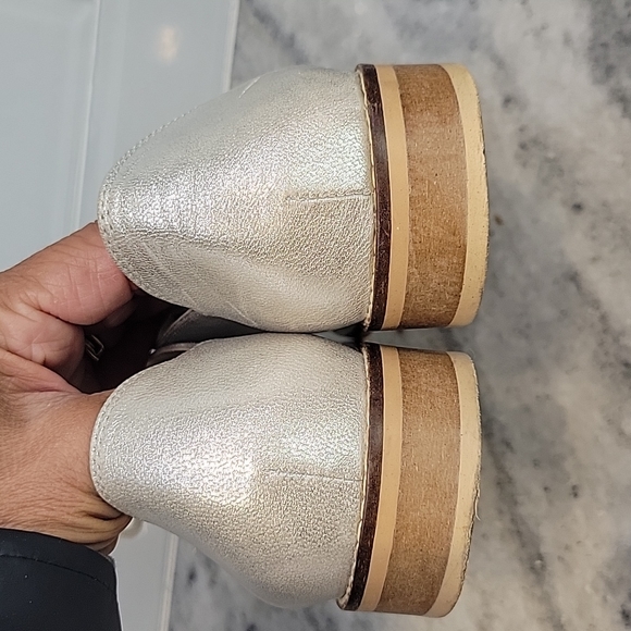 Aldo Silver Leather Oxford Brogues Size 7 - Picture 5 of 7